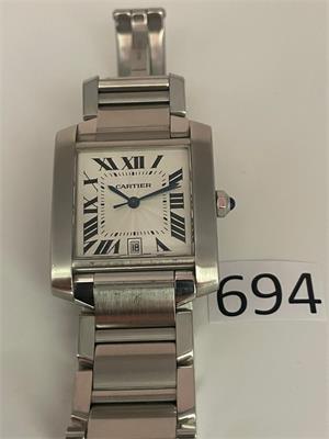 11/2021 -    694 - 01 OROLOGIO CARTIER TANK FRANCAISE AUTOMATIC